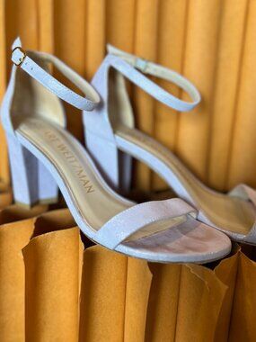 Stuart Weitzman “Nunaked” Lilac Shimmer Heels